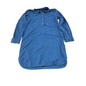 Old Navy Womens Chambray Shirt Dress S Button-Front 100% Cotton‎ Blue Casual